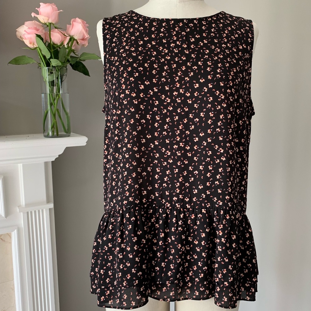 Pink and Black LOFT blouse